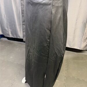 Popilush Sophisticated Black Faux Leather Pencil Skirt